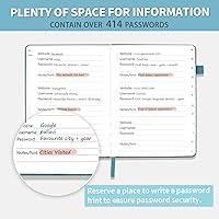 Vista 4 de Password Book with Alphabetical Tabs, Hardcover Password Keeper, Password Notebook Organizer for Computer and Internet Address Website Login, Gifts