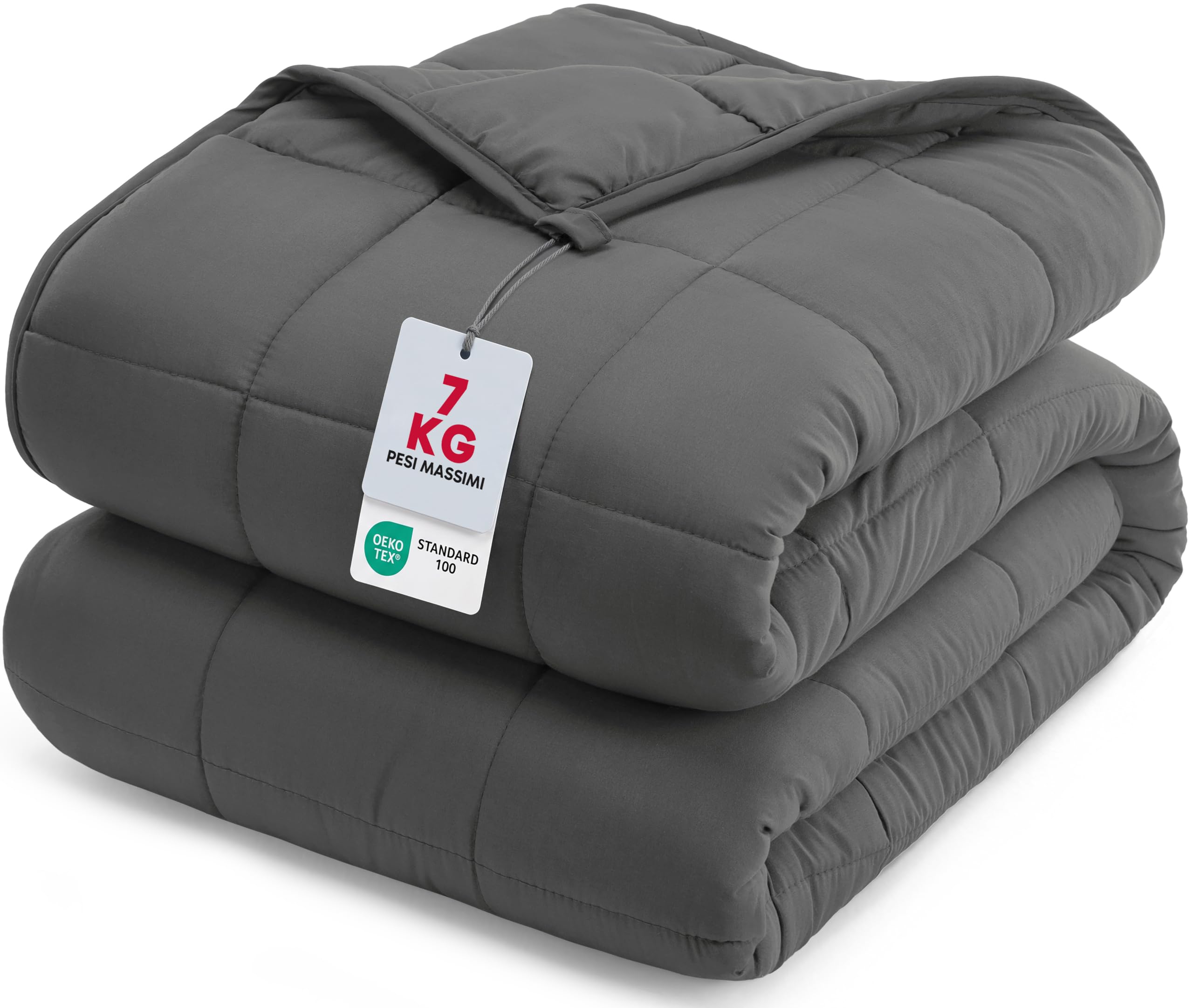 Utopia Bedding Traspirante Coperta Ponderata 7 kg, Grigia, 135 x 200 cm