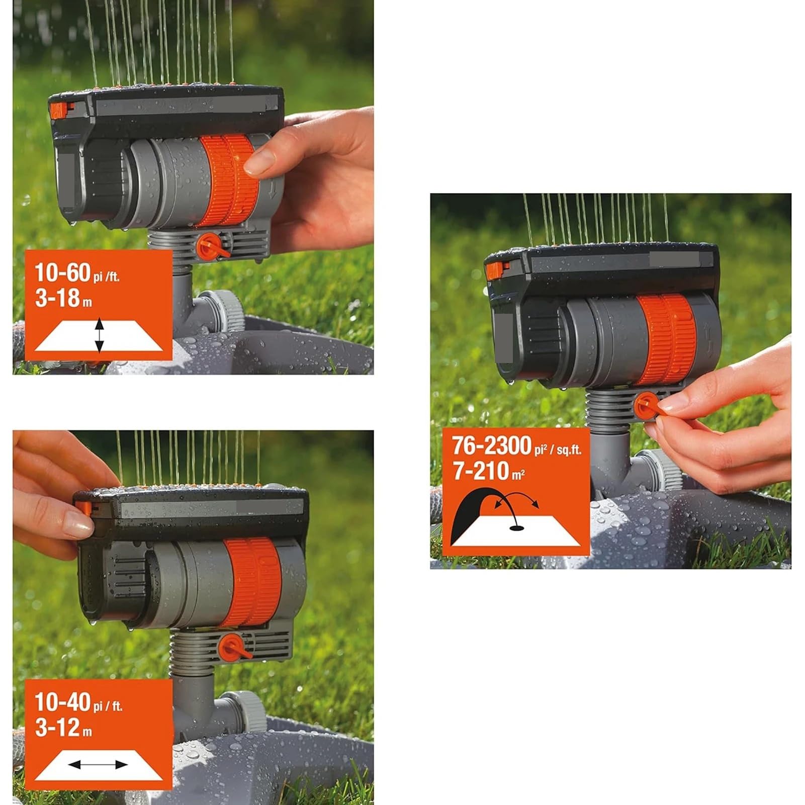 Rasensprenger Einstellbarer automatischer Gartenschaukelsprinkler