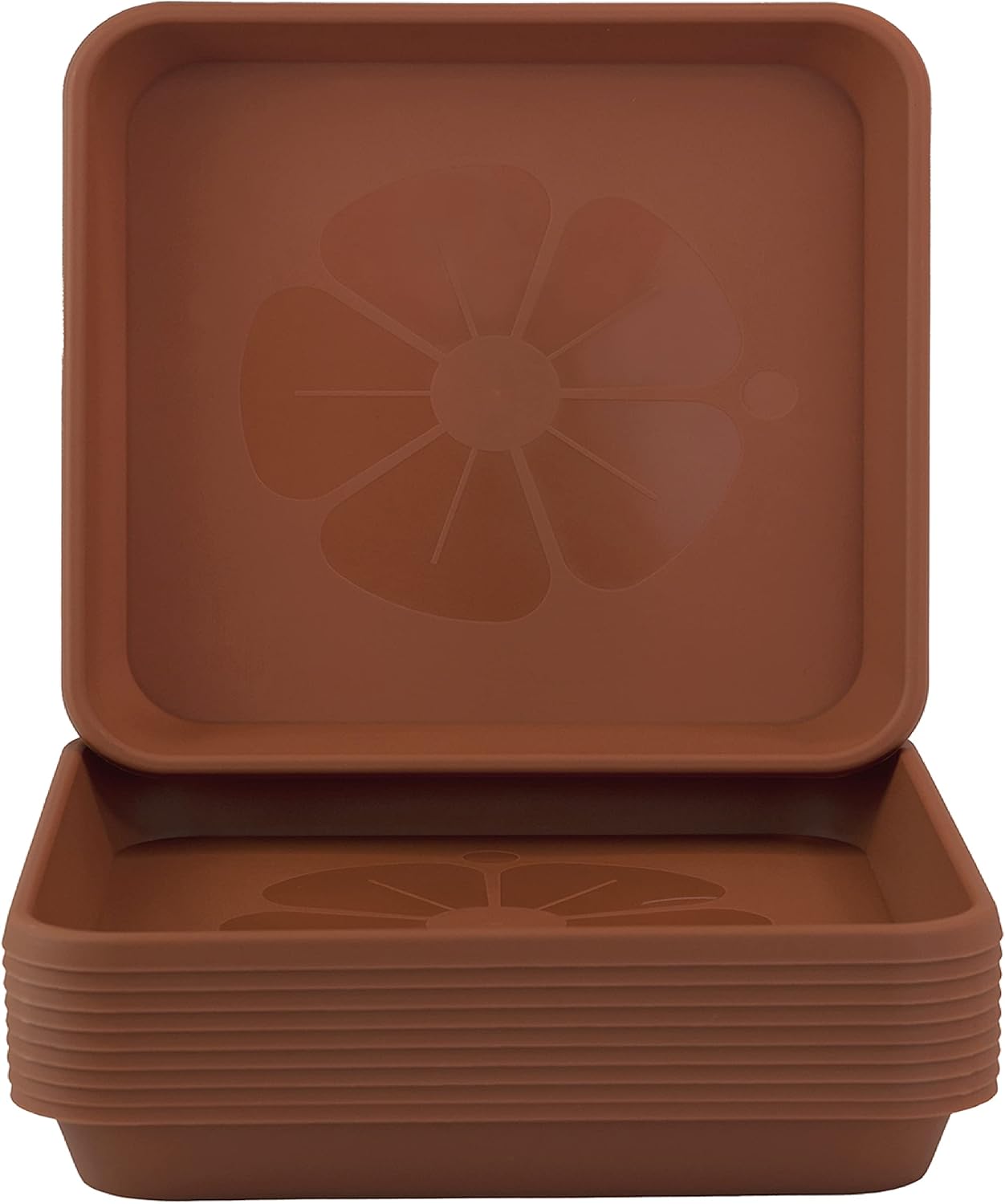 Home Garden Ornaments Set of 10 Square Plastic Plant Pot Saucers Extra