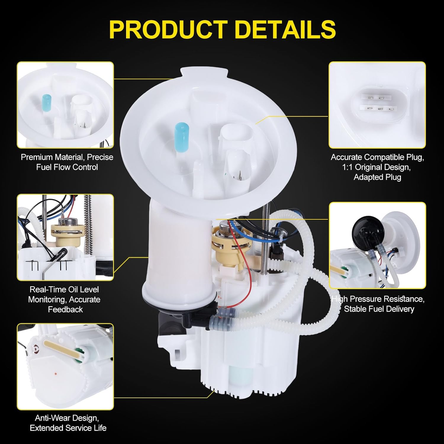 Electric Fuel Pump Assembly with Sending Unit – Replacement Fit for BMW 228i 320i 328i 335i 428i M235i 435i xDrive, 2.0L & 3.0L, OEM Replace# 16117243975 77469 E9214M FG1884 FP5149M