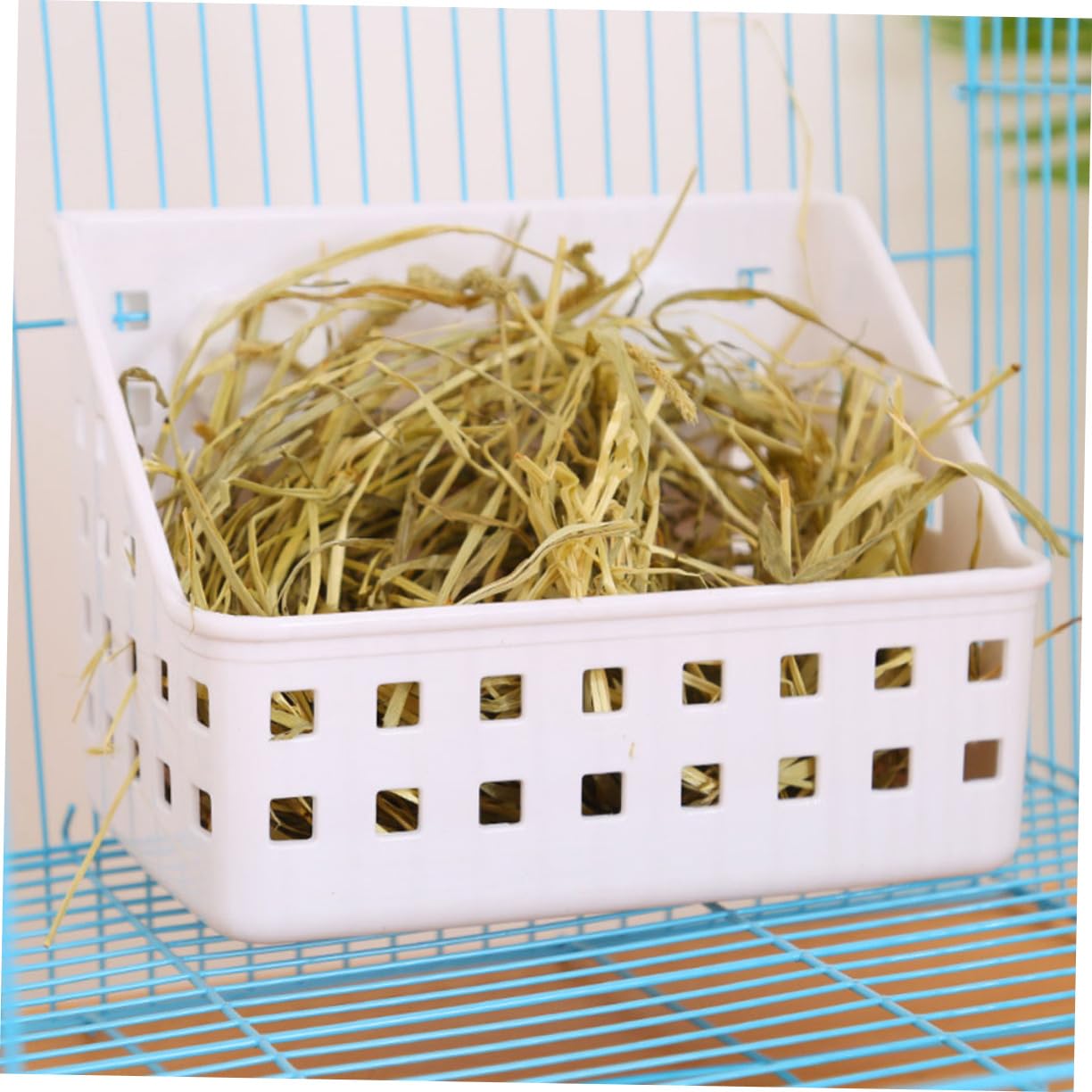 Râtelier à Foin pour Lapin, Lot de 2, Plastique Blanc