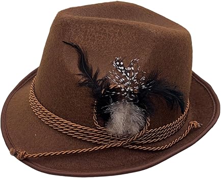 Nicky Bigs Novelties Adult Brown Oktoberfest Hat German Alpine