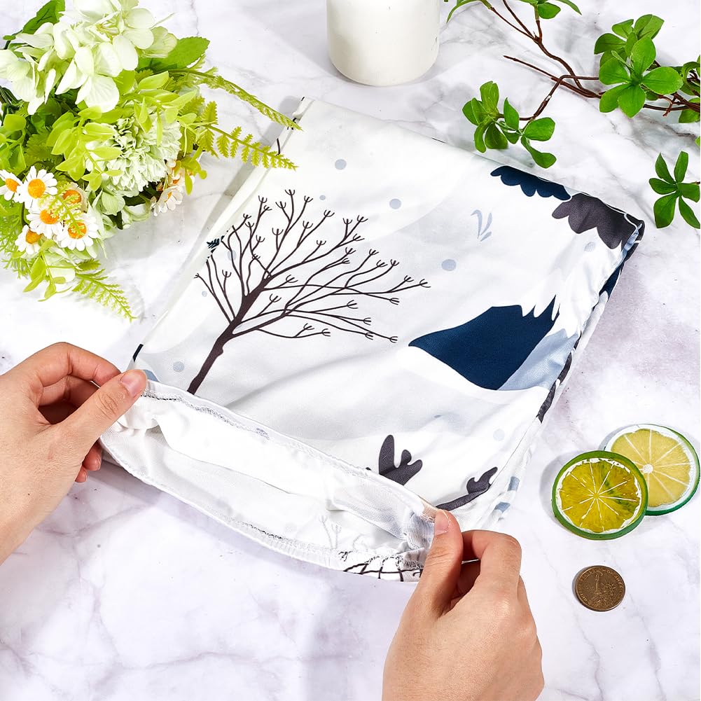 CREATCABIN Tower Fan Dust Cover Vertical Fan Cover Dustproof Protective Floor Standing Fan Cover Deer White Household Tower Fan Cloth Cover Washable for Sleeve Pedestal Fan Christmas Decor 24x49Inch - Image 3