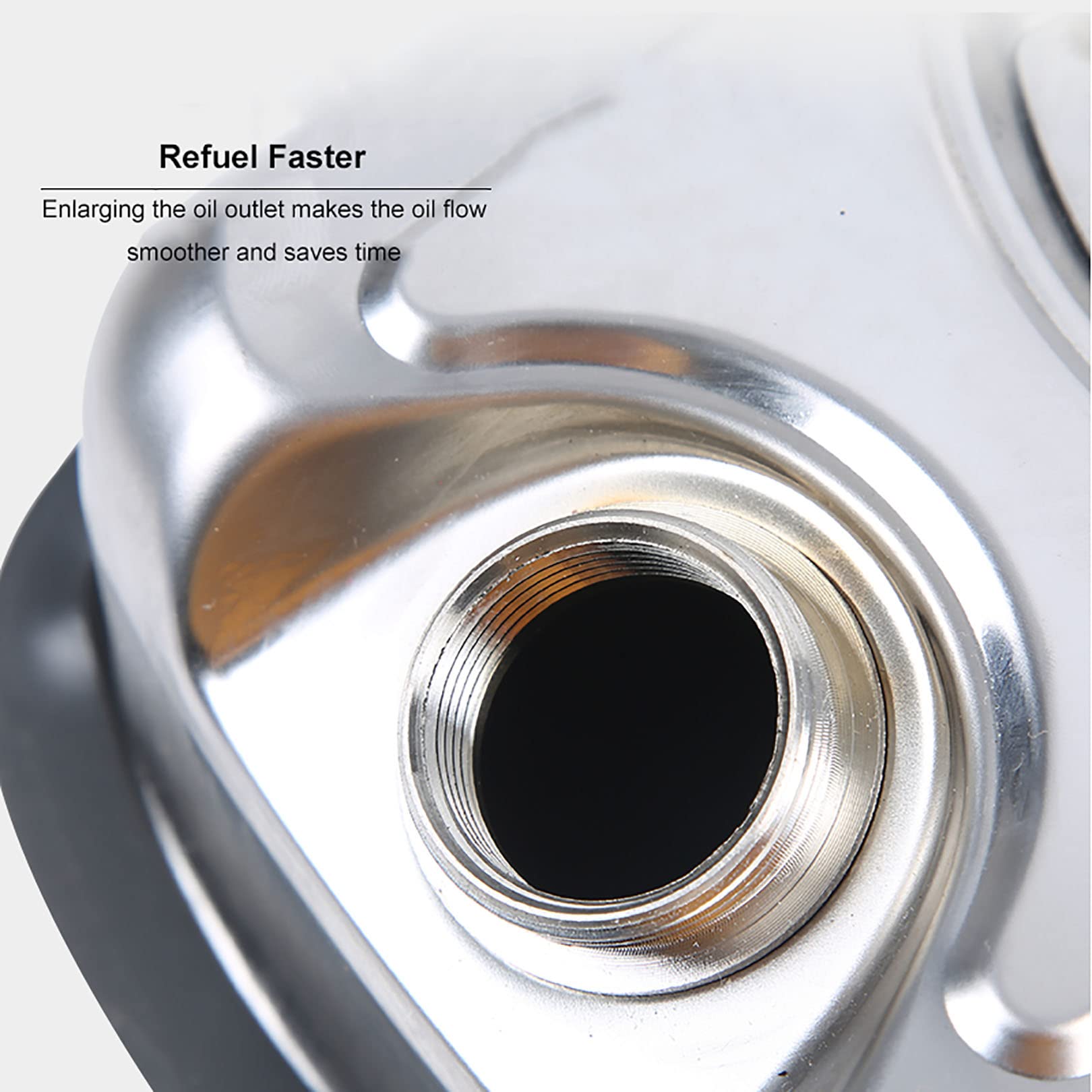 Bidon en Acier Inoxydable 304 pour Essence et capacité 3L,5L, épaisseur du Corps 0,8 mm, Argent,5L