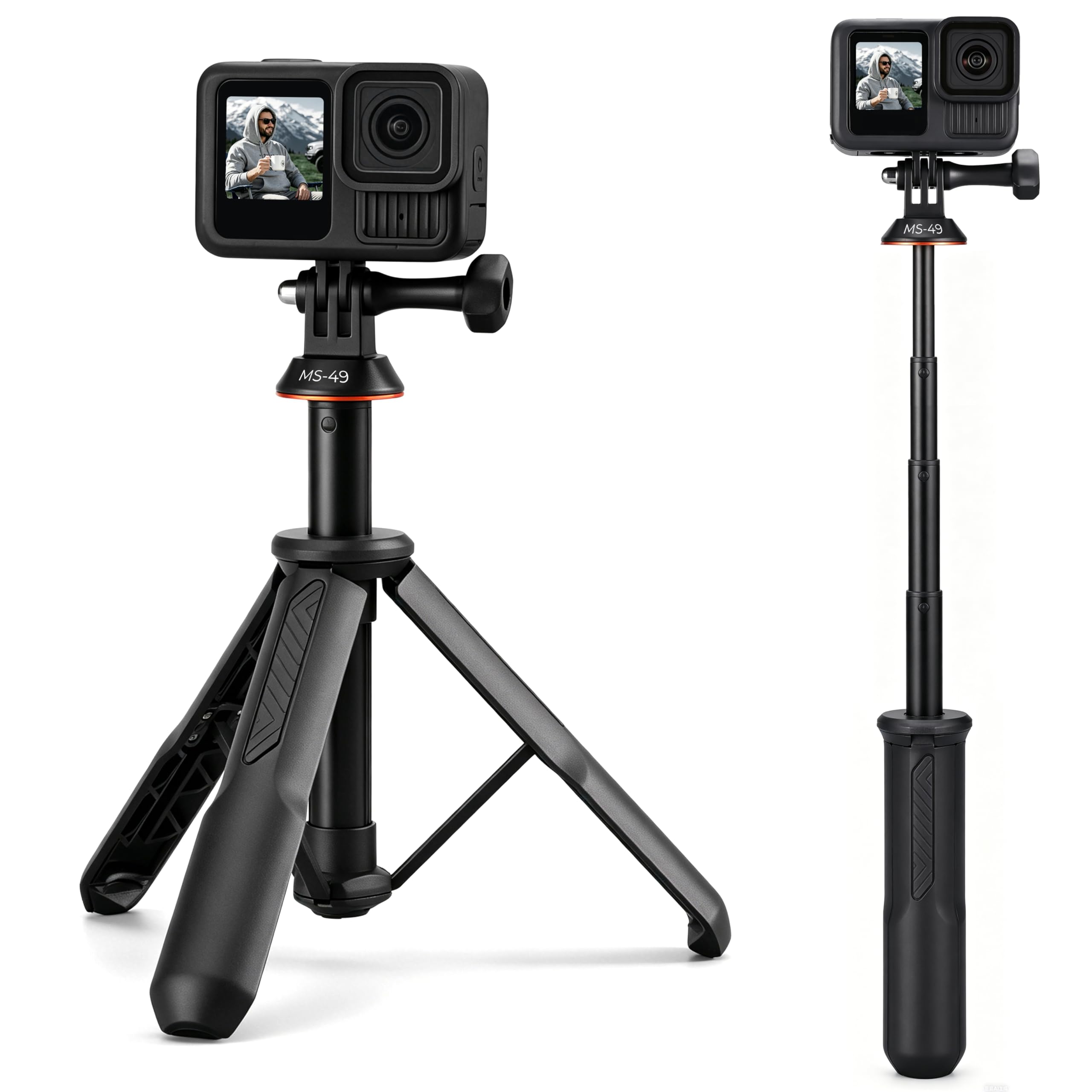 K&amp;F CONCEPT 58.5cm/23inch Portable Adjustable Stand Selfie Stick Tripod