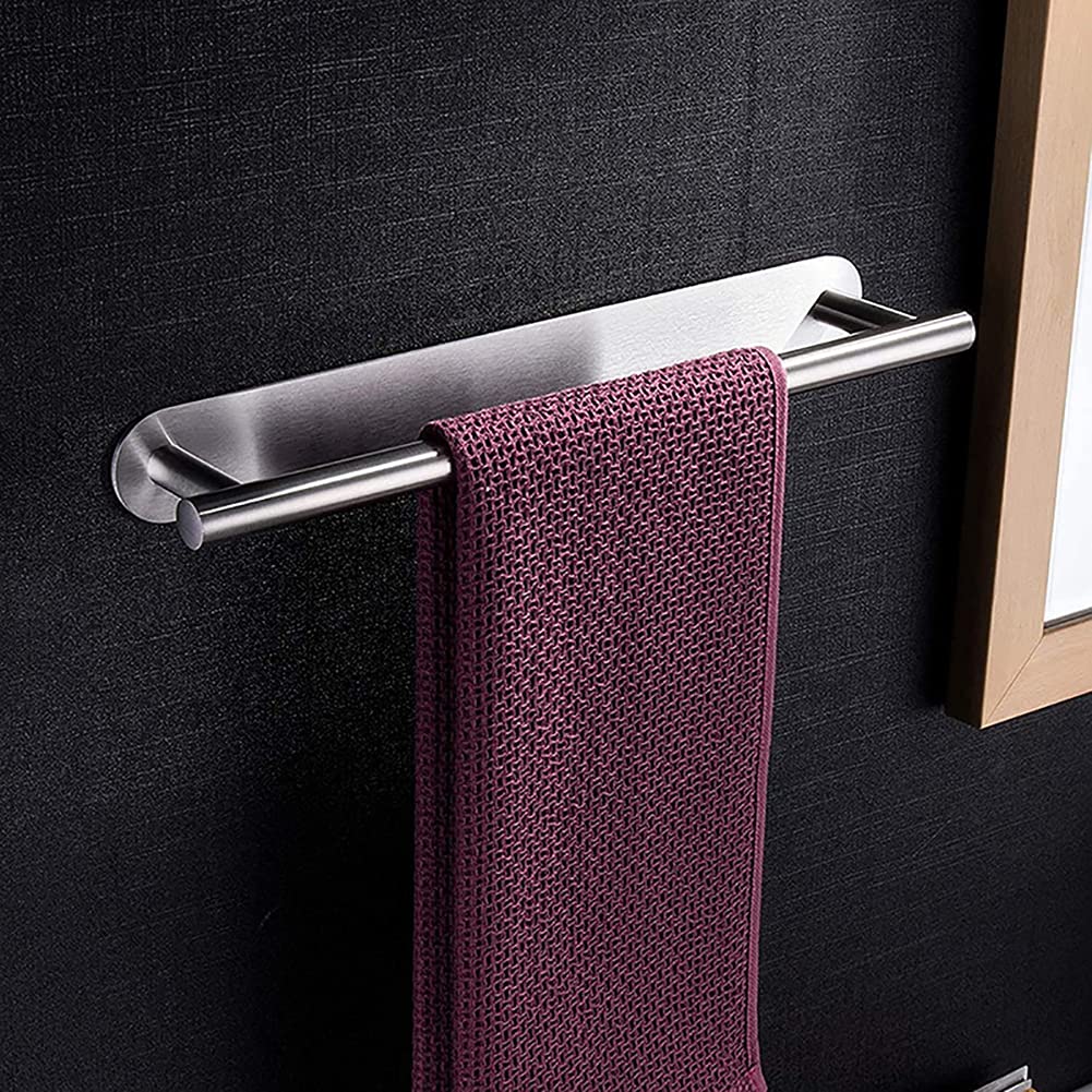 Portasciugamani da bagno senza trapano in acciaio inox SUS304 porta asciugamani da parete finitura spazzolata 30 cm 40 cm 55 cm – soluzione salvaspazio elegante