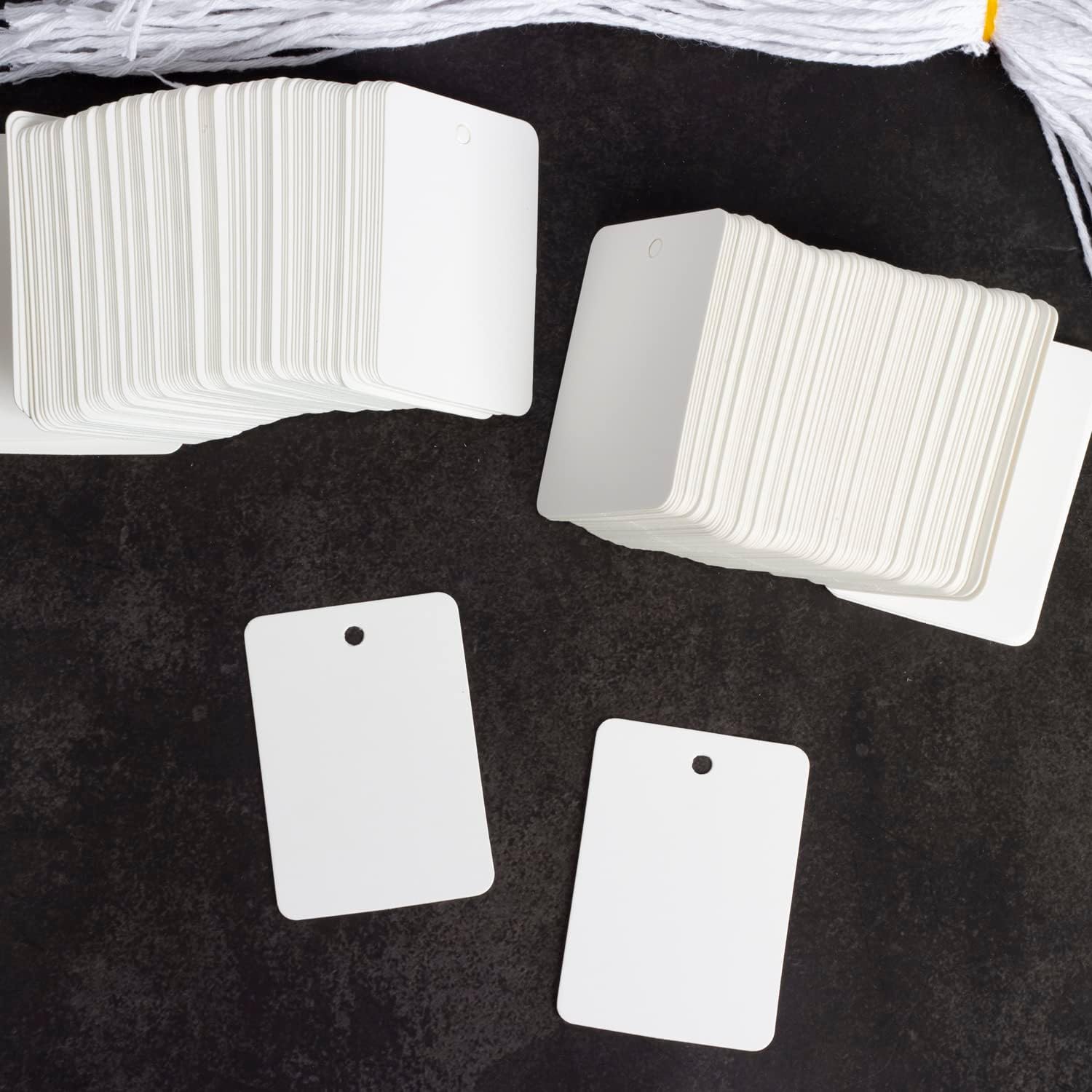 200pcs Gift Tags with String, Display Label for DIY Project, Gifts Arts and Crafts Wedding Holiday (White) image 2