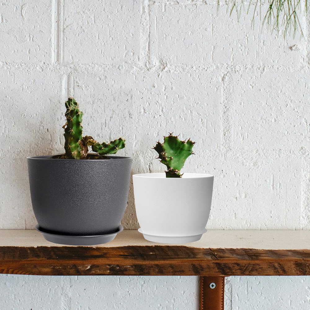 Form Plastic Plantenpot/bloempot - kunststof - wit - 30 x 32 cm | Leen Bakker