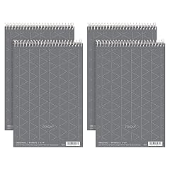 Tops Prism Steno Books 6 x 9 Gregg Rule Gray Paper 80 Sheets Perforated 4 Pack 80274