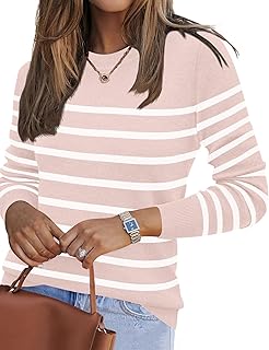 Sponsored Ad - Ivicoer Casual Women 2025 Fall Sweaters Long Sleeve Knit Pullover Light-Weight Crewneck Sweater Top S-XXL