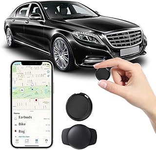 No Subscription GPS Tracker for Vehicles Work with Find My(iOS Only) Real Time Mini Tracker Tags Global Coverage Hidden Car Location Tracking Tags Device with Magnetic Case No Monthly Fee Required