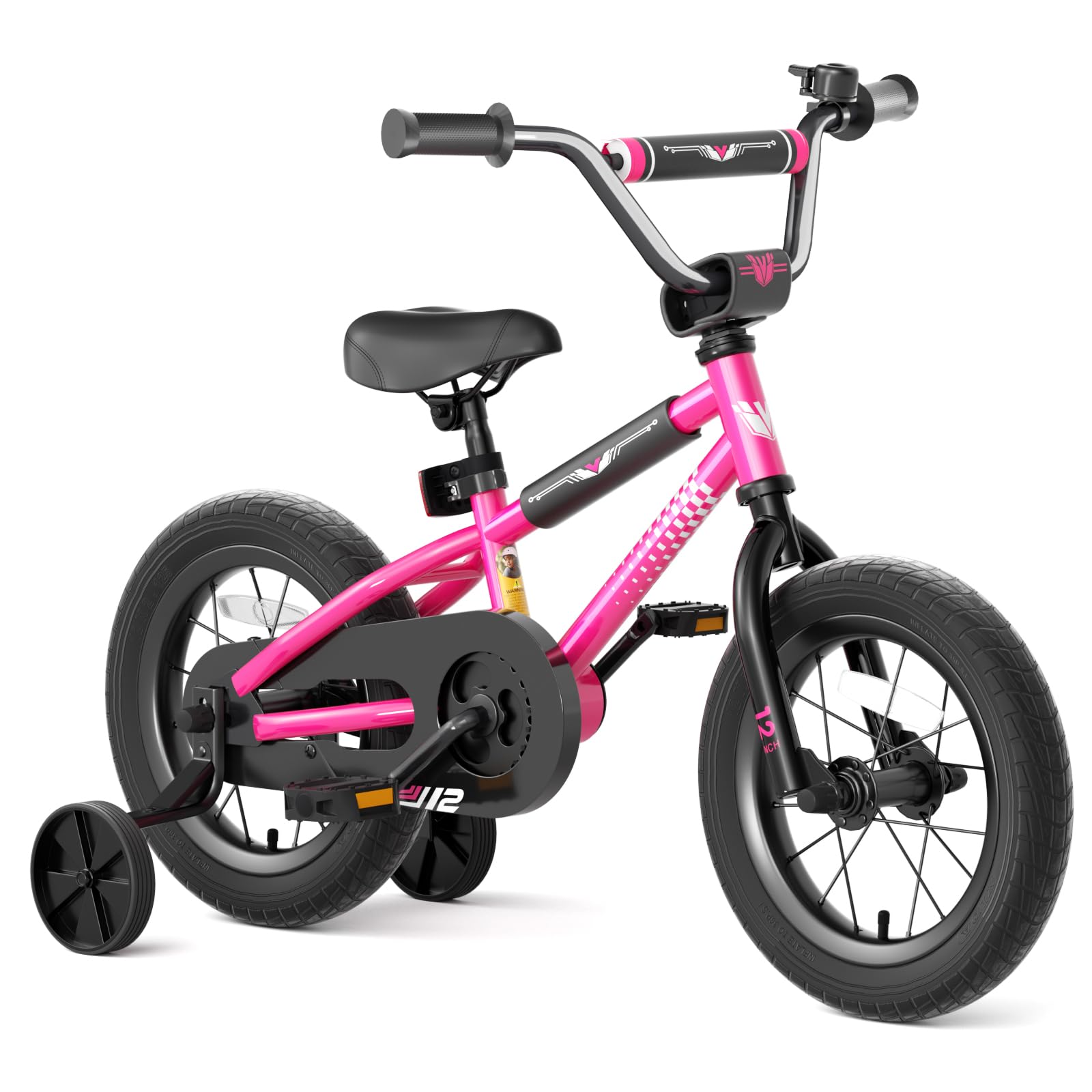 67i Boys Bikes for Ages 5-8 - 12/14/16 Inch Kids BMX Style Bike with Training Wheels, Dual Brakes & Night Safety Reflectors