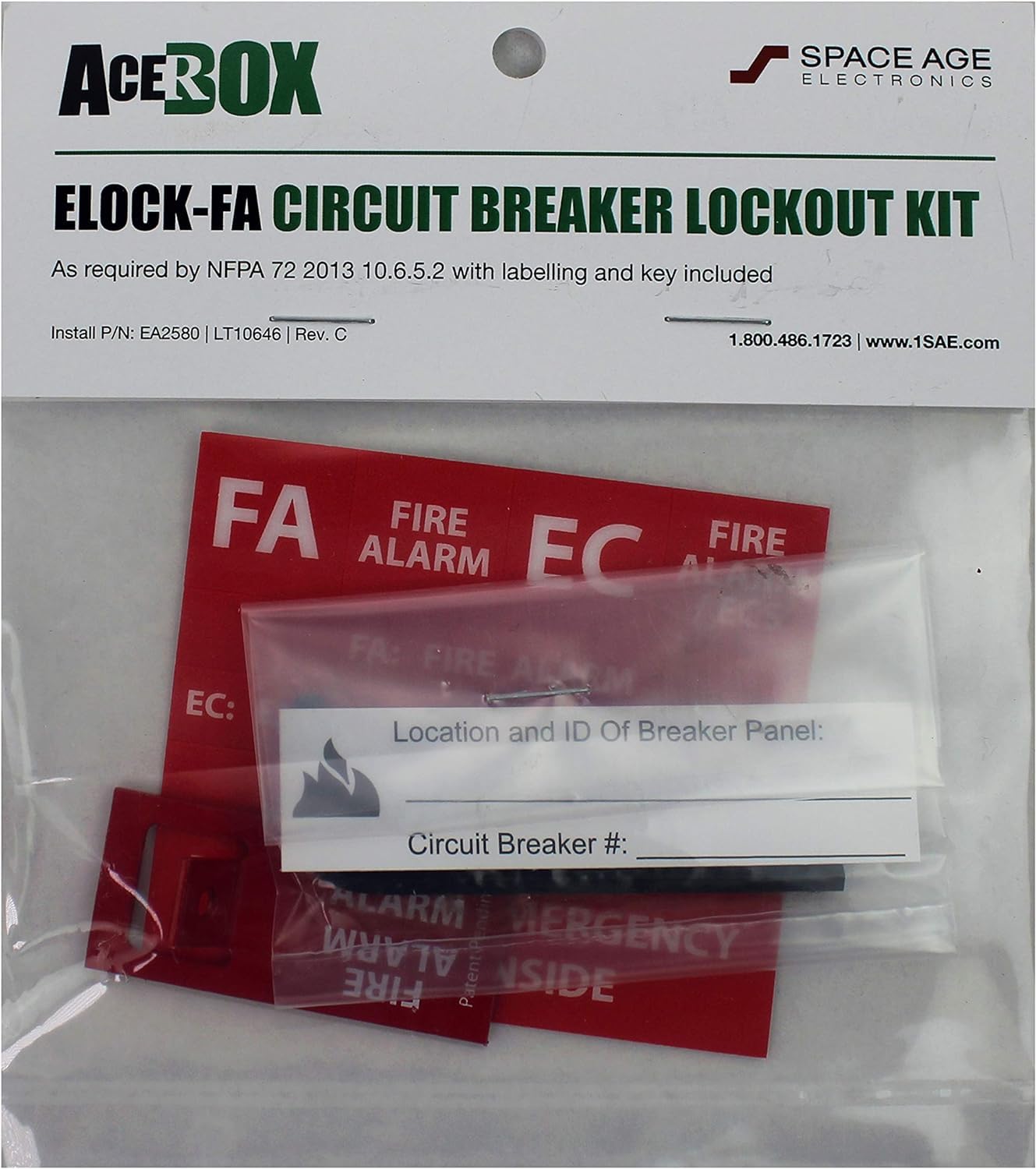 Space Age 3 Set - EClips ELOCK-FA, E-Series Fire Lockout Kit