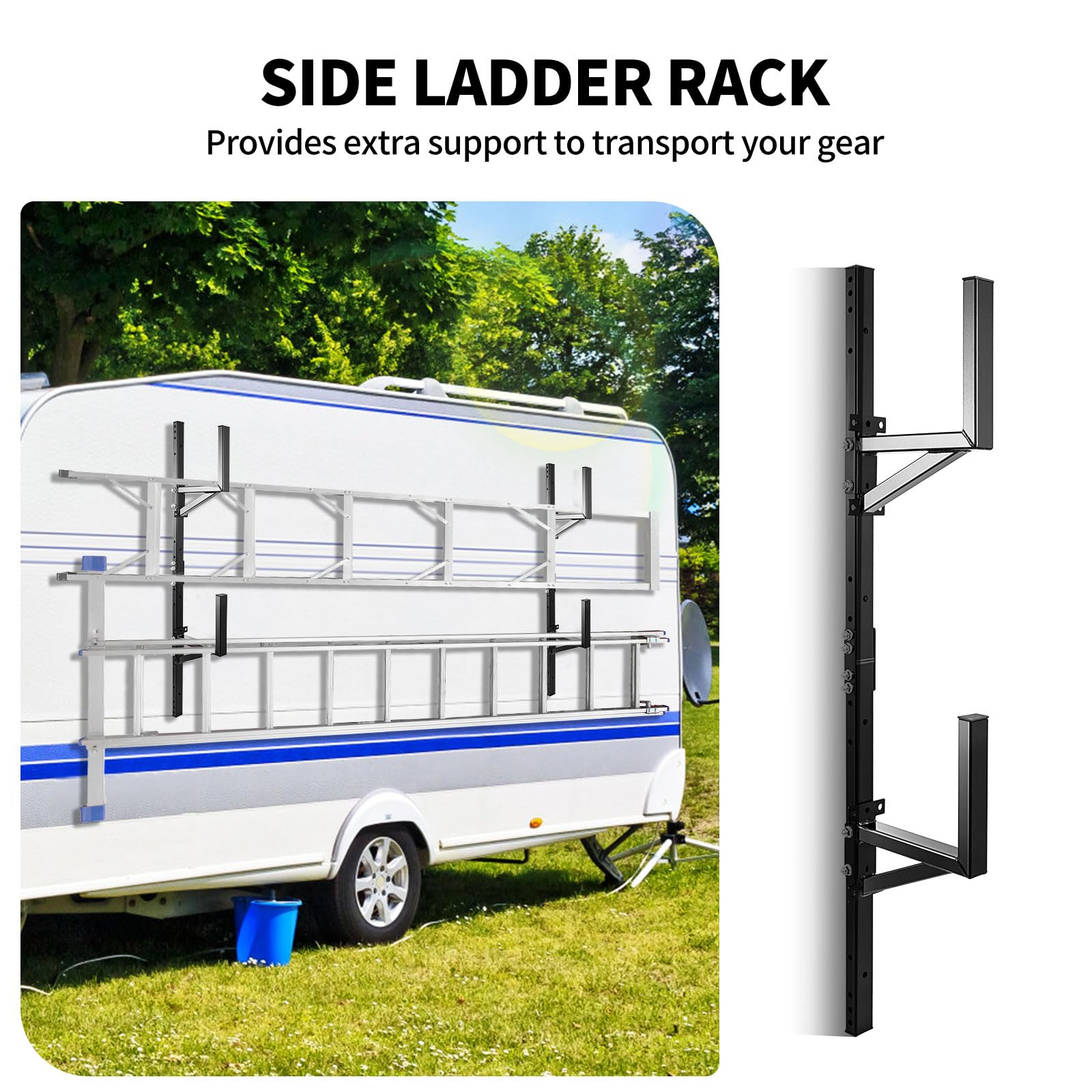 Snapklik.com : TOPTGO Trailer Ladder Rack, Ladder Rack For Trailer Fit ...