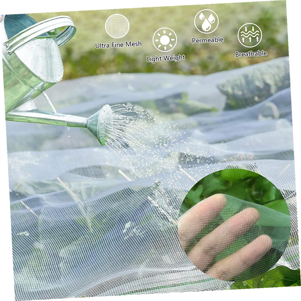 Malla Fina para Jardín Protección Plantas Frutas Verduras contra Pájaros y Animales Daños Cubierta Ligera y Recortable para Cultivo Saludable