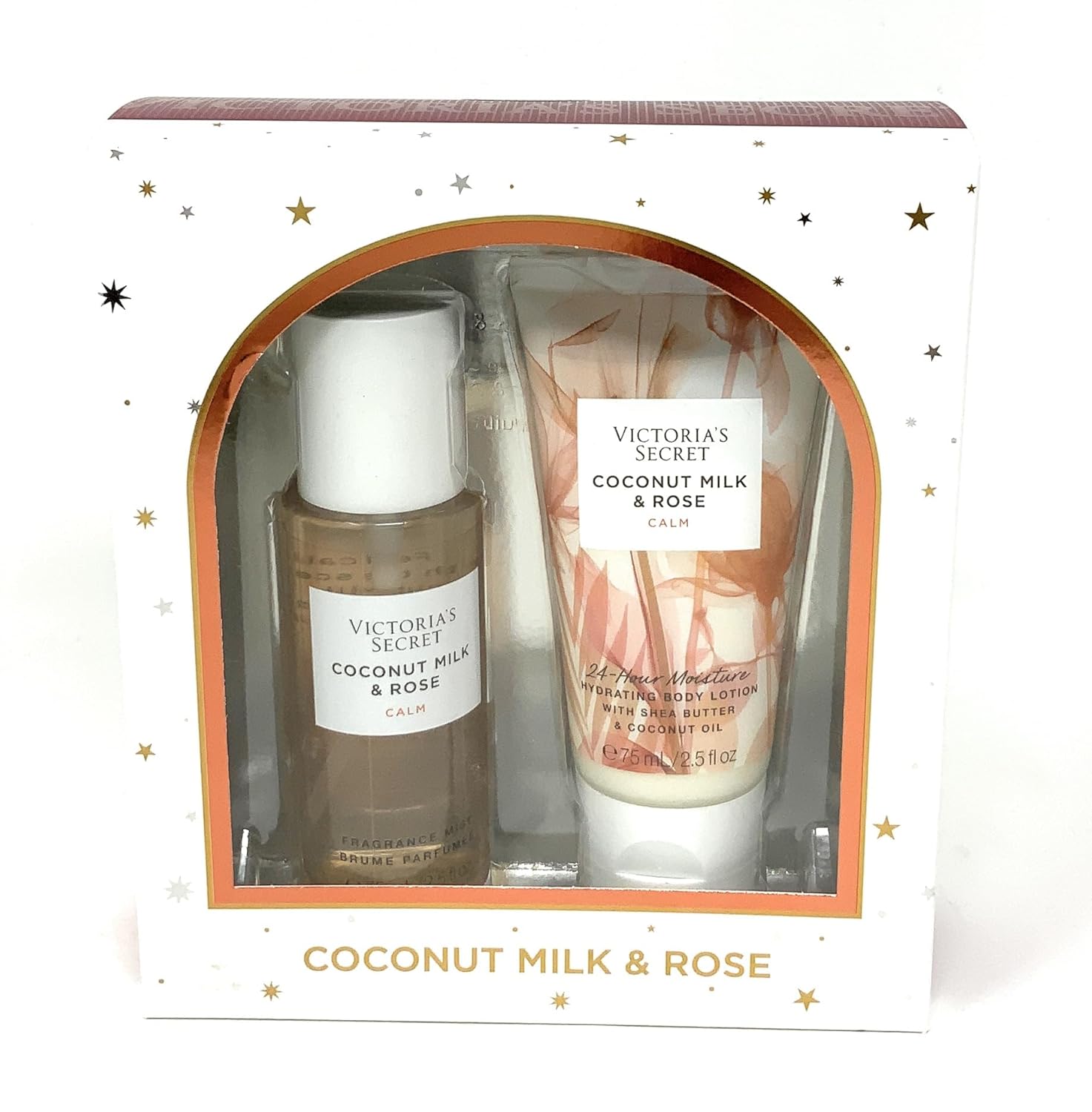 Victoria's Secret Coconut Milk & Rose Fragrance Mist, Lotion 2.5 fl oz Gift Set
