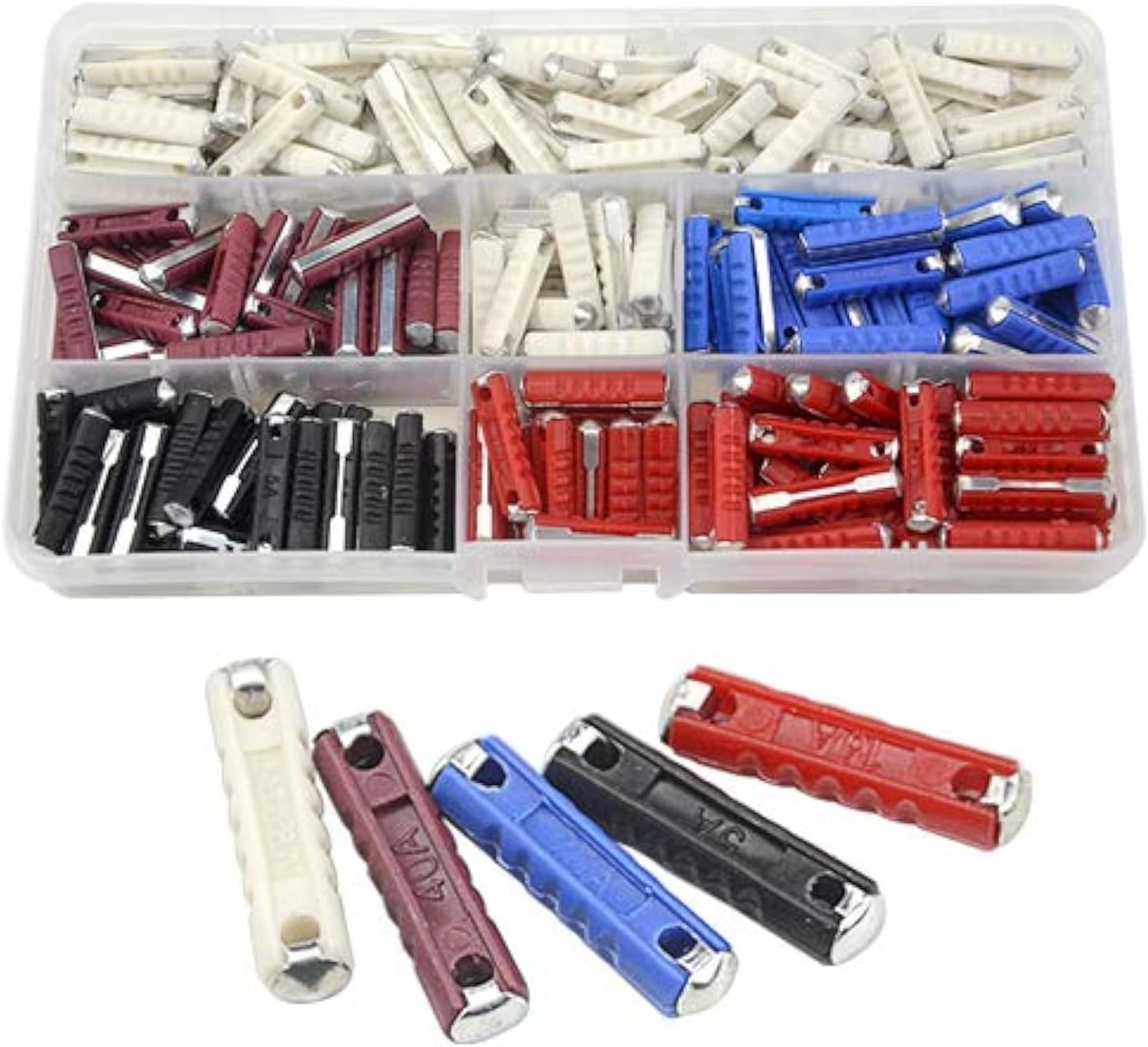 WMYCONGCONG 200 PCS Car Fuses European Automotive Fuse 5A 8A 16A 25A 40A for Classic Cars Old Style, Not Ceramic