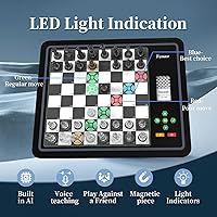 Vista 6 de Electronic Chess Set, Computer Chess Game, Electronic Chess Set Game, Chess Sets Games Lovers, for Beginners Great Partner for Play and Practice