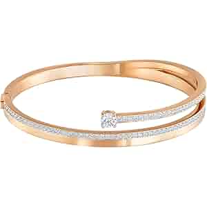 SWAROVSKI OLIVE BANGLE スワロフスキー Amazon.com: SWAROVSKI Rose Gold Plated Bangle- Size M