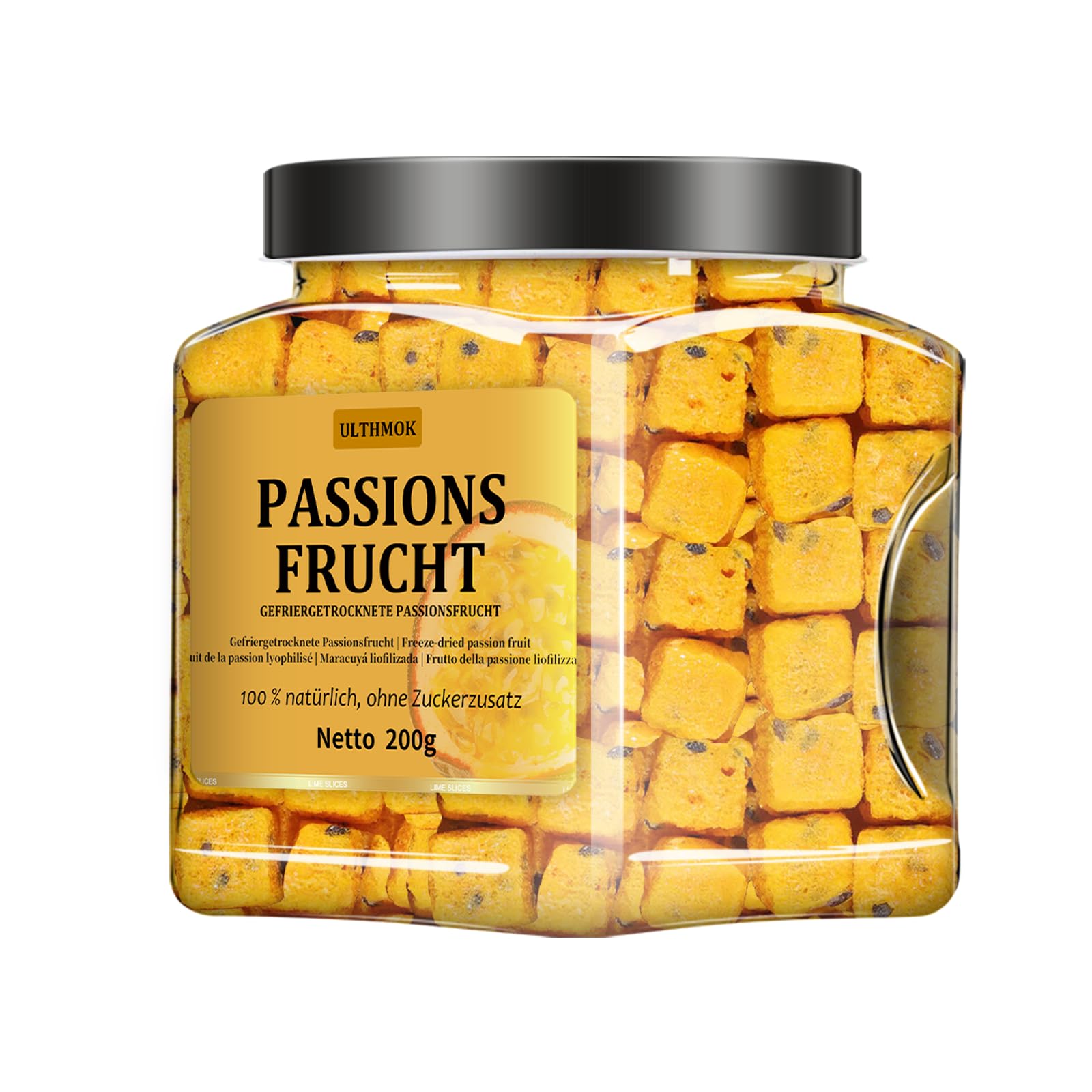 Frutto della passione liofilizzato premium 200 g, Tè congelato al frutto della passione, 100% naturale e senza additivi