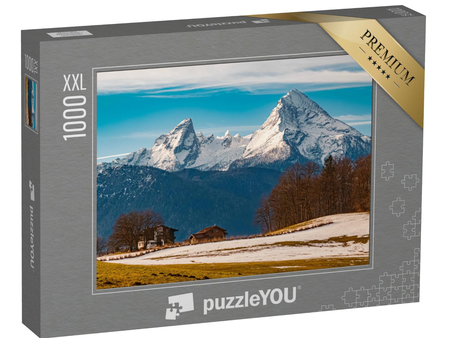 Puzzle 1000 pièces XXL « Paysage Hivernal au Watzmann, Allemagne »