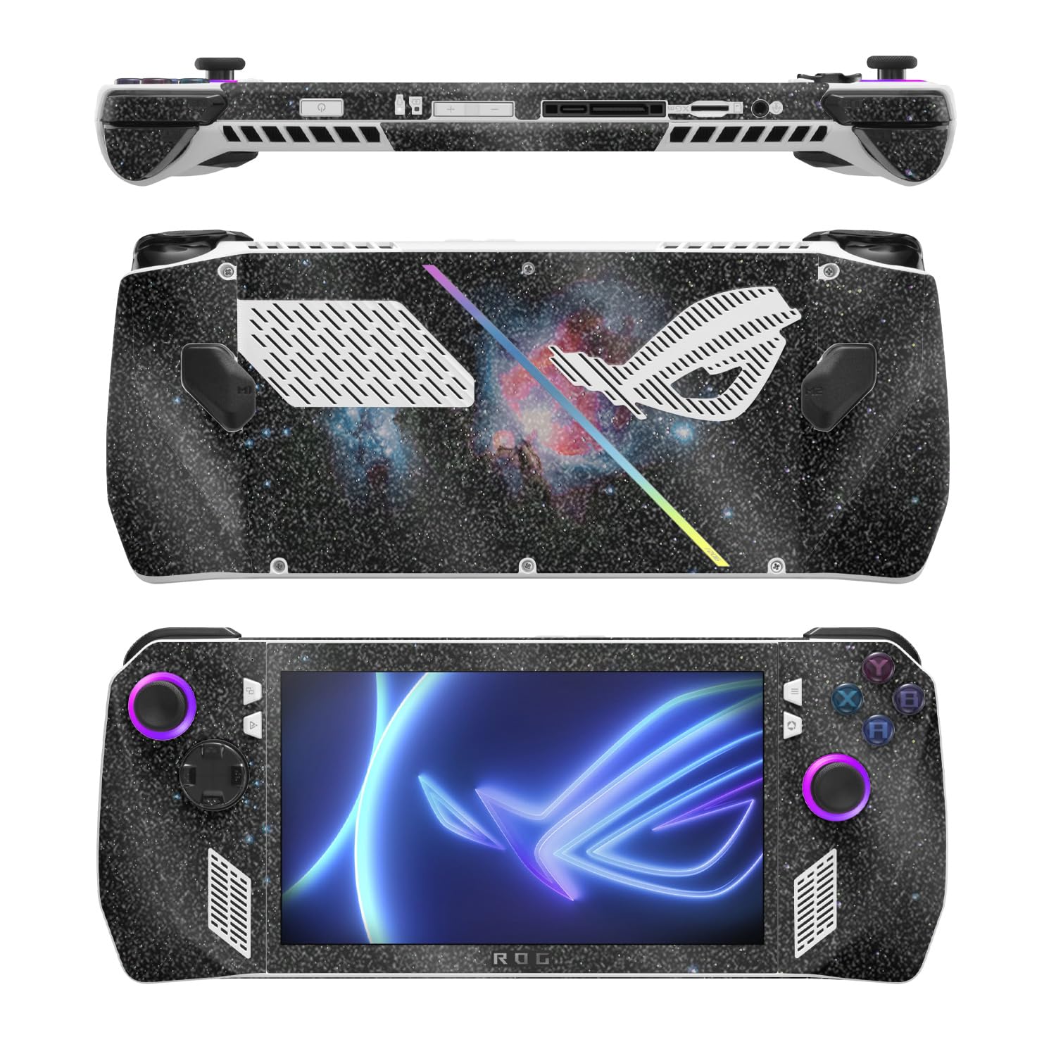 MightySkins Glossy Glitter Skin Compatible with Asus ROG Ally - Red Giant | Protective, Durable High-Gloss Glitter Finish | Easy to Apply, Remove, and Change Styles