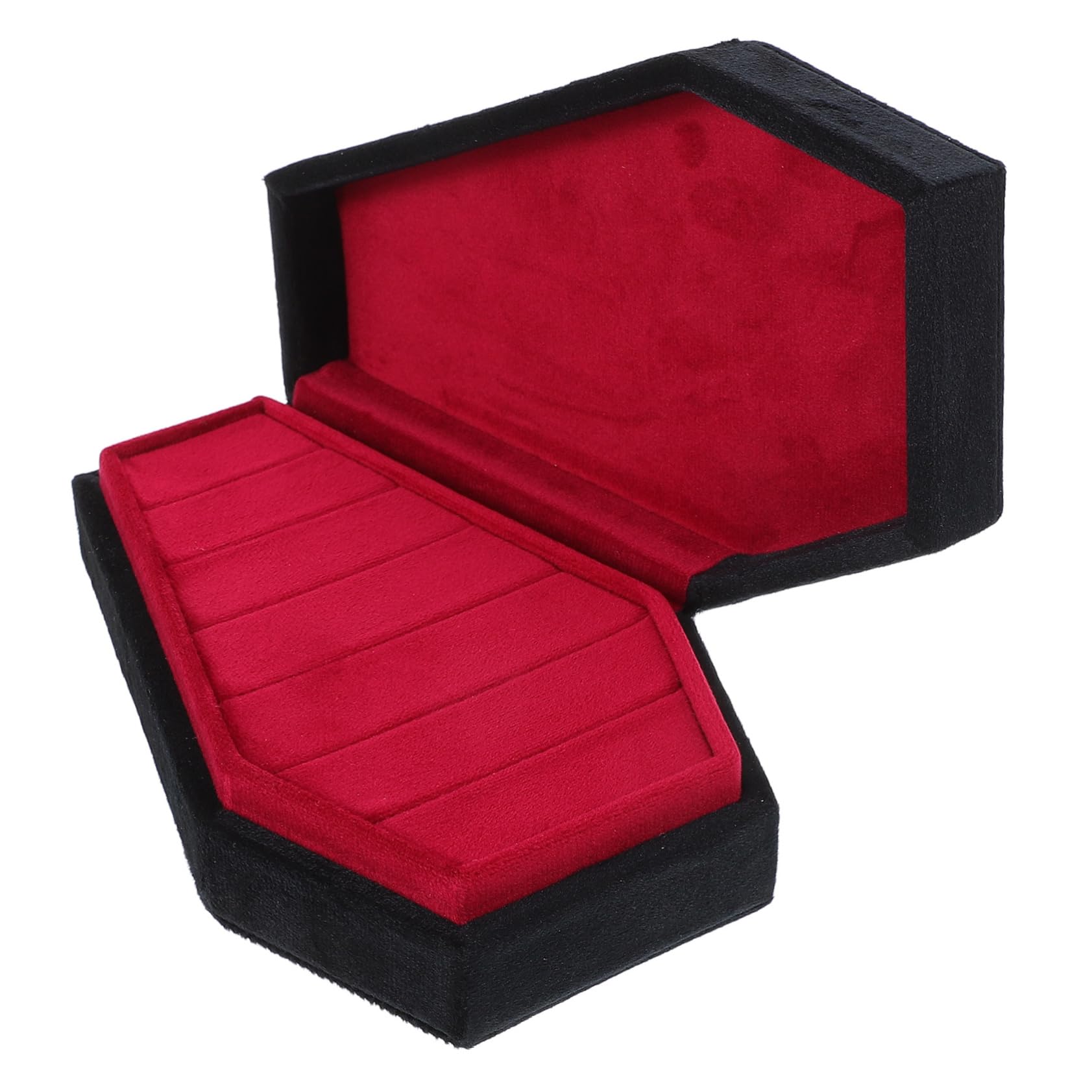 Boîte à bijoux cercueil velours portable Homoyoyo pour organiser vos bagues en voyage