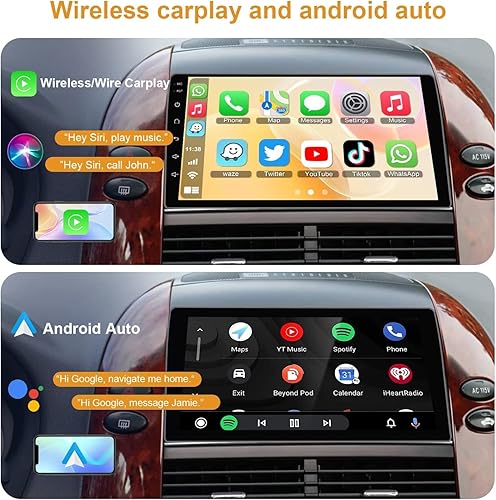 Miniatura 4 de Android 13 Radio estéreo para automóvil para Toyota Sienna 2004-2010, Carplay inalámbrico y Android Auto con 4G+64G soporte BluetoothControl de