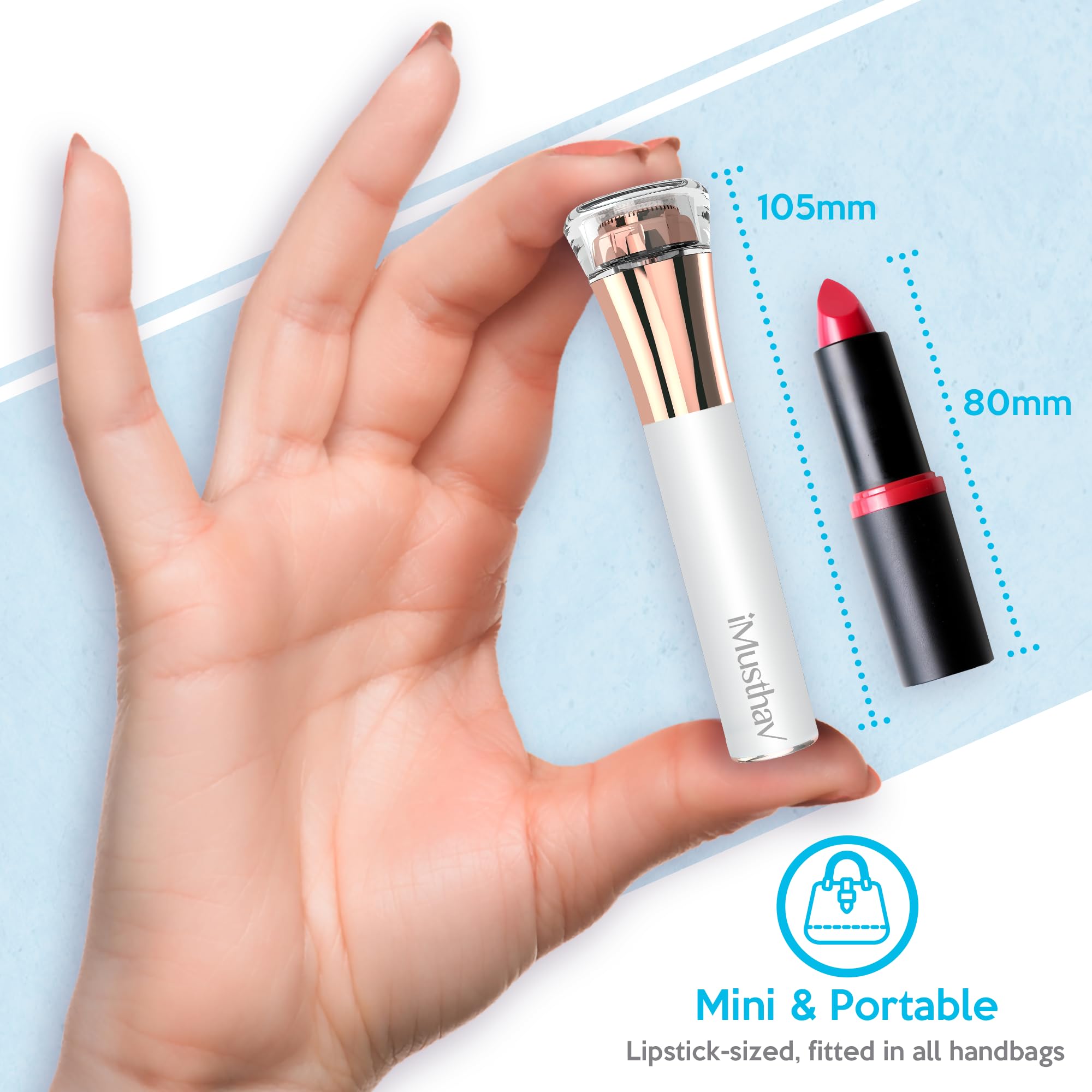 Professional Fast, Precise, Painless Facial Hair, Lips and Chin Remover for Women USB Rechargeable Facial Epilator - Image 3