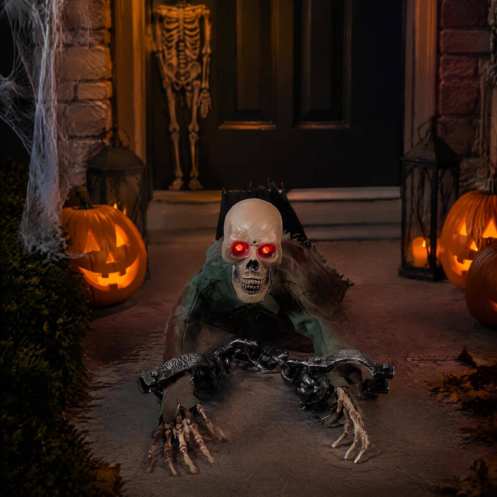 Electric Zombie Ghost Halloween Decor Voice-Controlled Crawling
