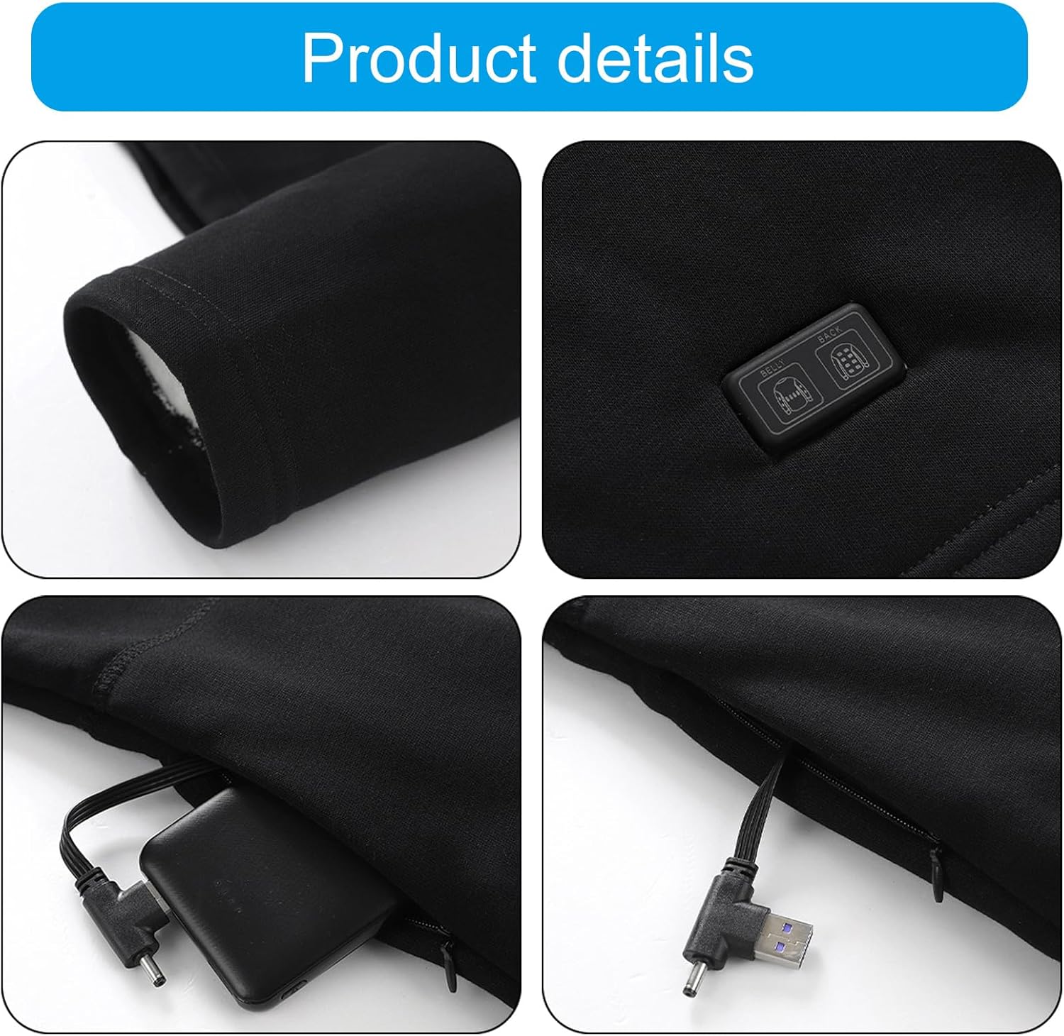 Winter Electric Heated Underwear Set Motorcycle Clothing Women Fleece Thermal Top Pants 30 Area Ski Heating Suit