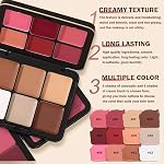12 Colors Cream Blush Palette Cream Concealer Foundation Palette | Contour Palette, Natural Matte Finish, Creamy Texture, Waterproof, Blendable, Face Makeup Palette for Women