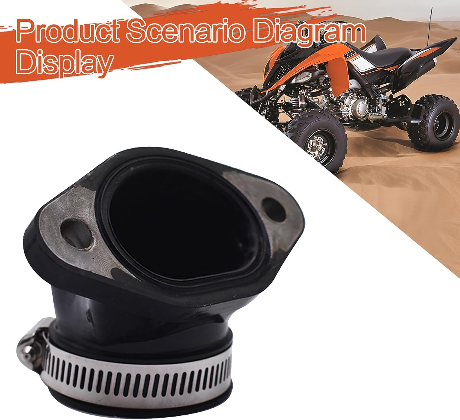 labwork Rubber Intake Tube Carb Boot Repalcement for 3084879 Repalcement for Polaris Sportsman 335 400 450 500