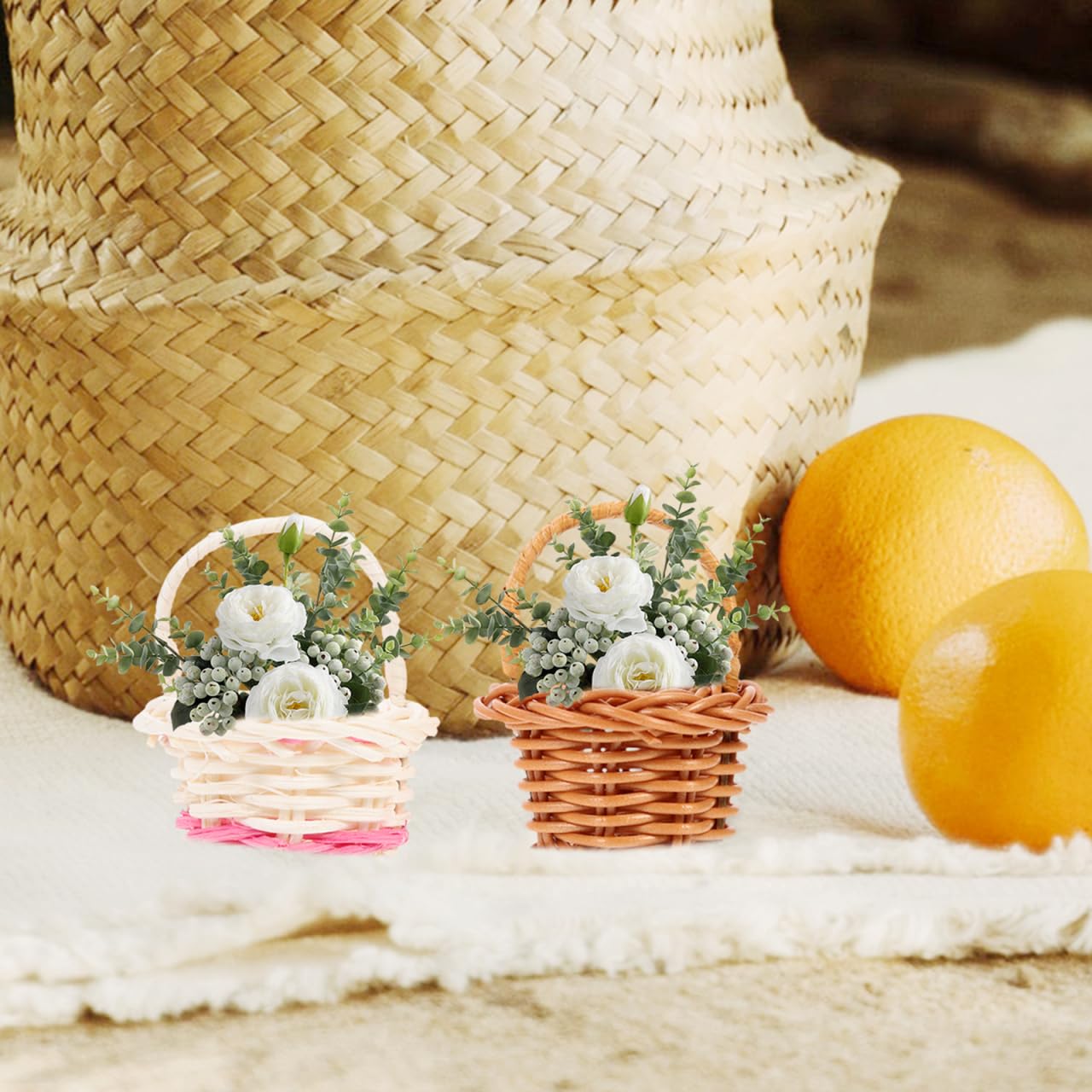 Mini Cesti Intrecciati In Legno, 12 Pezzi - Perfect Per Casa, Matrimoni E Decorazioni - Foto 5