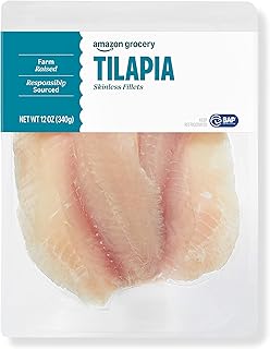Amazon Grocery, Skinless Tilapia Fillets, 12 Oz