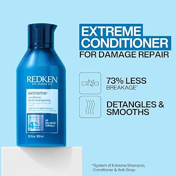 Redken Extreme Shampoo 300ml, Conditioner 300ml and Anti-Snap 250ml Pack