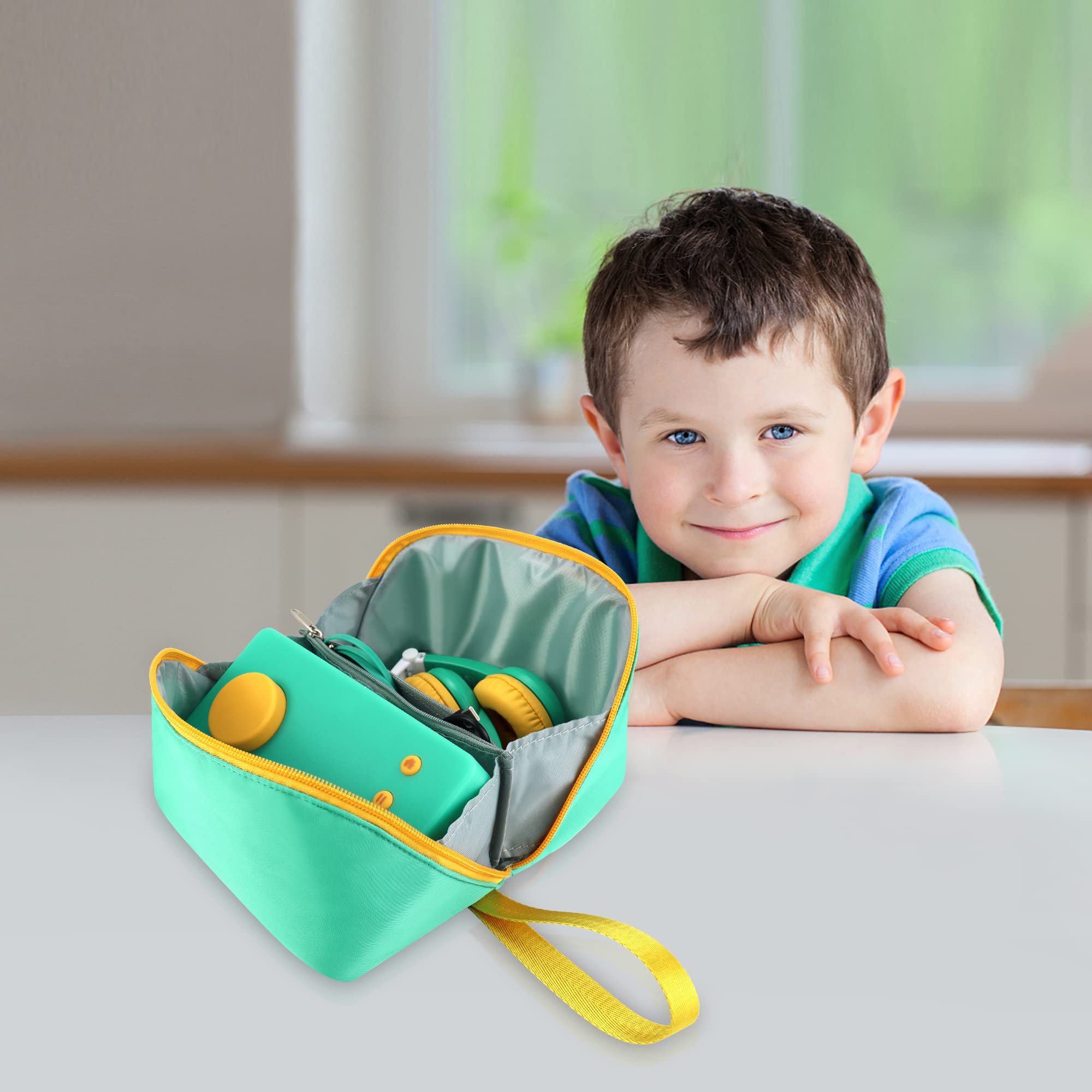 Sac pour Lunii Fabrique à Histoires et Casque Audio, Vert