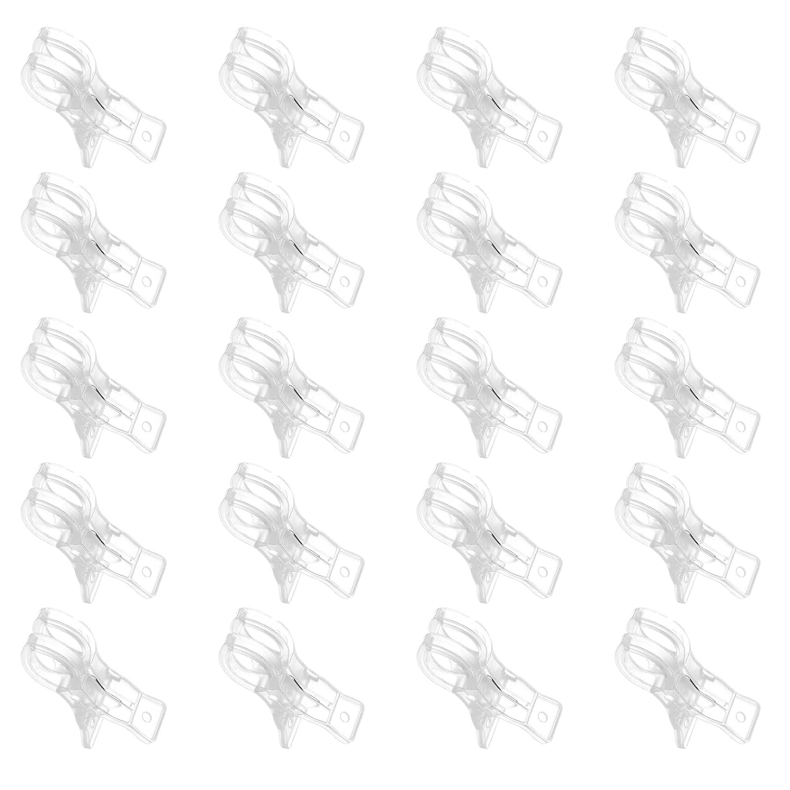 Whoasyst 20Pcs Invisible Balloon Clips 3.54Inch Decorative Spring Clamp for Birthday Party Decoration Wedding Backdrop ABS Balloon Clamps