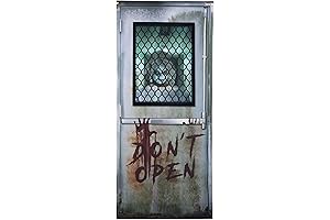 71" Haunted Hospital Door Cover for Spooky Halloween Ambiance