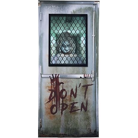 71" Haunted Hospital Door Cover for Spooky Halloween Ambiance