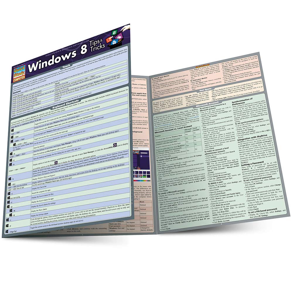 Windows 8 Tips & Tricks (Quick Study Computer) Cards – December 31, 2013