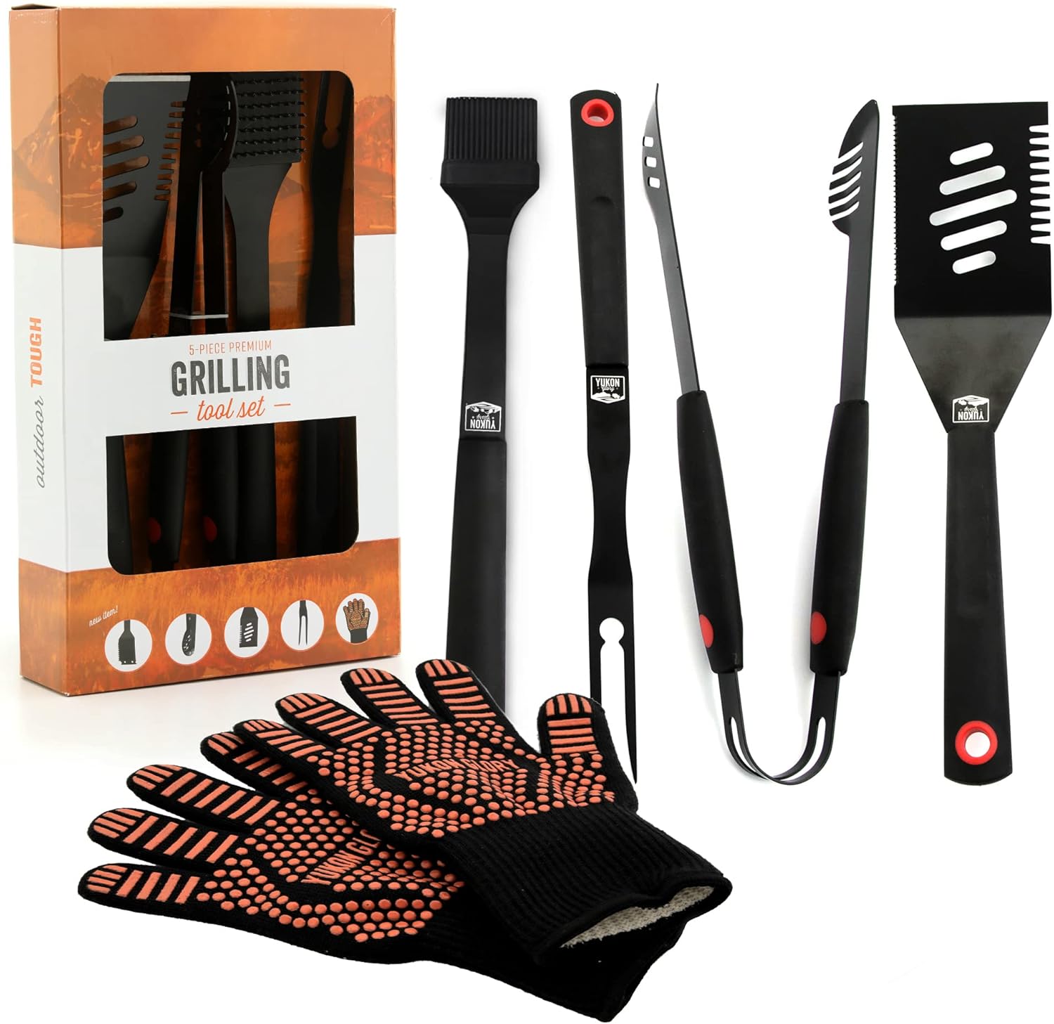 Set de 5 piezas para parrilla de acero inoxidable miniatura 1