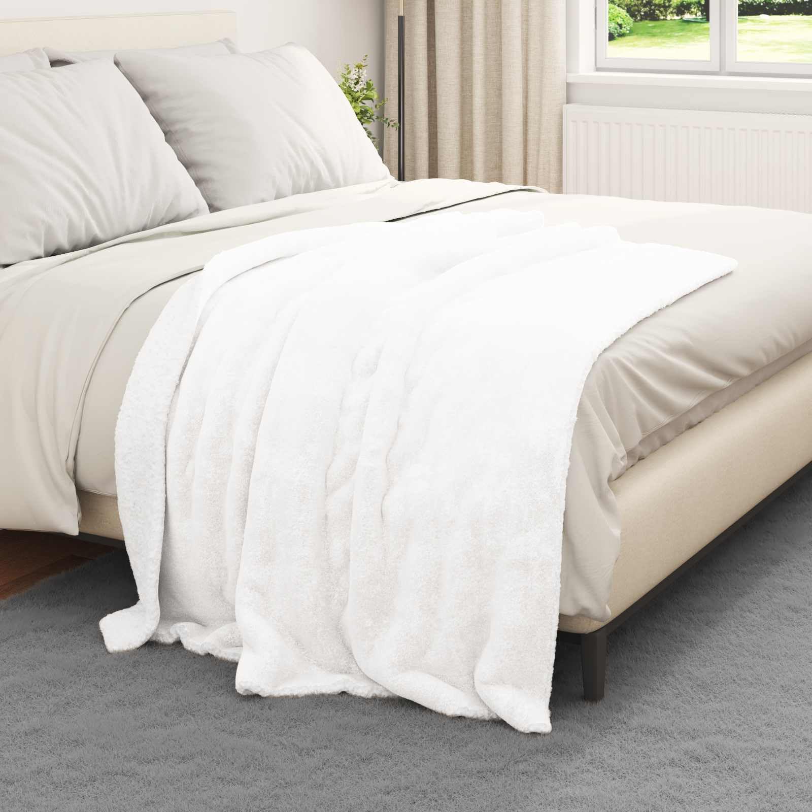 Générique Coperta in pile, 130 x 150 cm, colore: Bianco