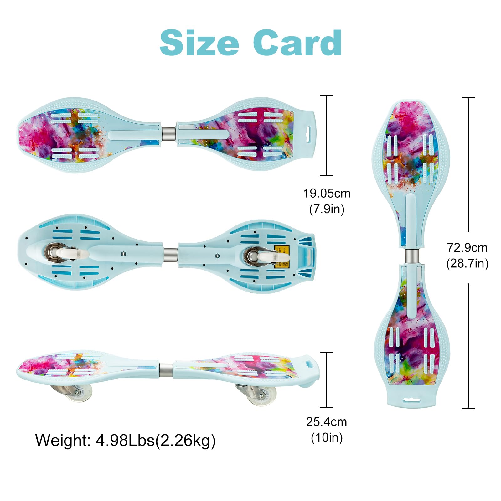 Patineta giratoria duradera con 2 ruedas iluminadas, patineta giratoria de 360 grados, divertido tablero giratorio para adolescentes y adultos 3