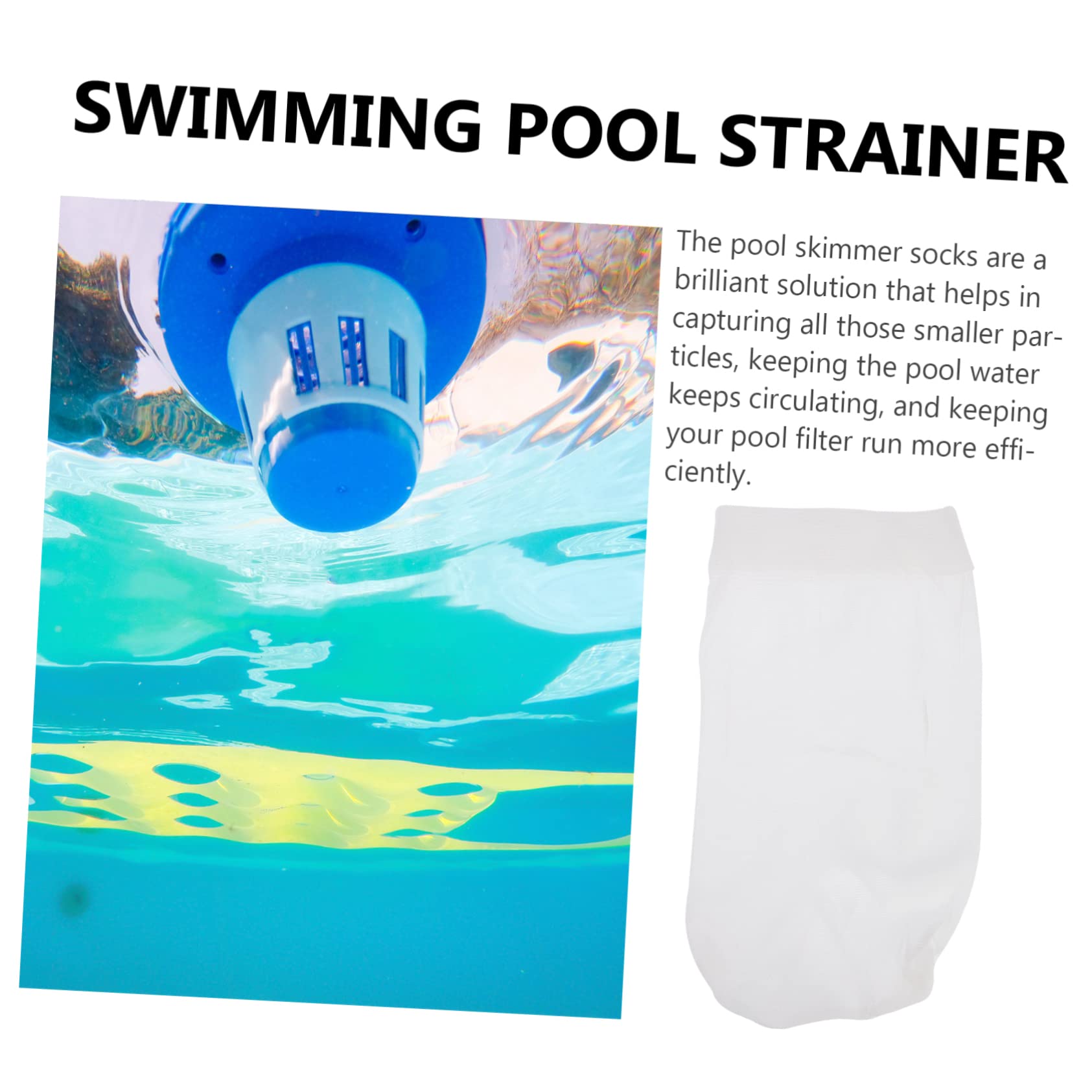 Kisangel 40pièces Chaussettes Filtrantes Élastiques pour Épuisette De Piscine Lot pour Nettoyage des Débris Et Salissures Idéales pour Piscine Spa Et Aquariums
