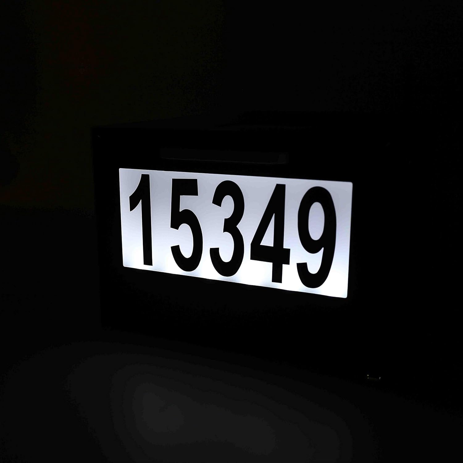 Greatest Product Black Post Mount Mailbox - 2 Lighting Modes Solar House Numbers Light Large Capacity Infrared Sensor Illuminated at Night - Iron Address Numbers Mail Box Outdoor