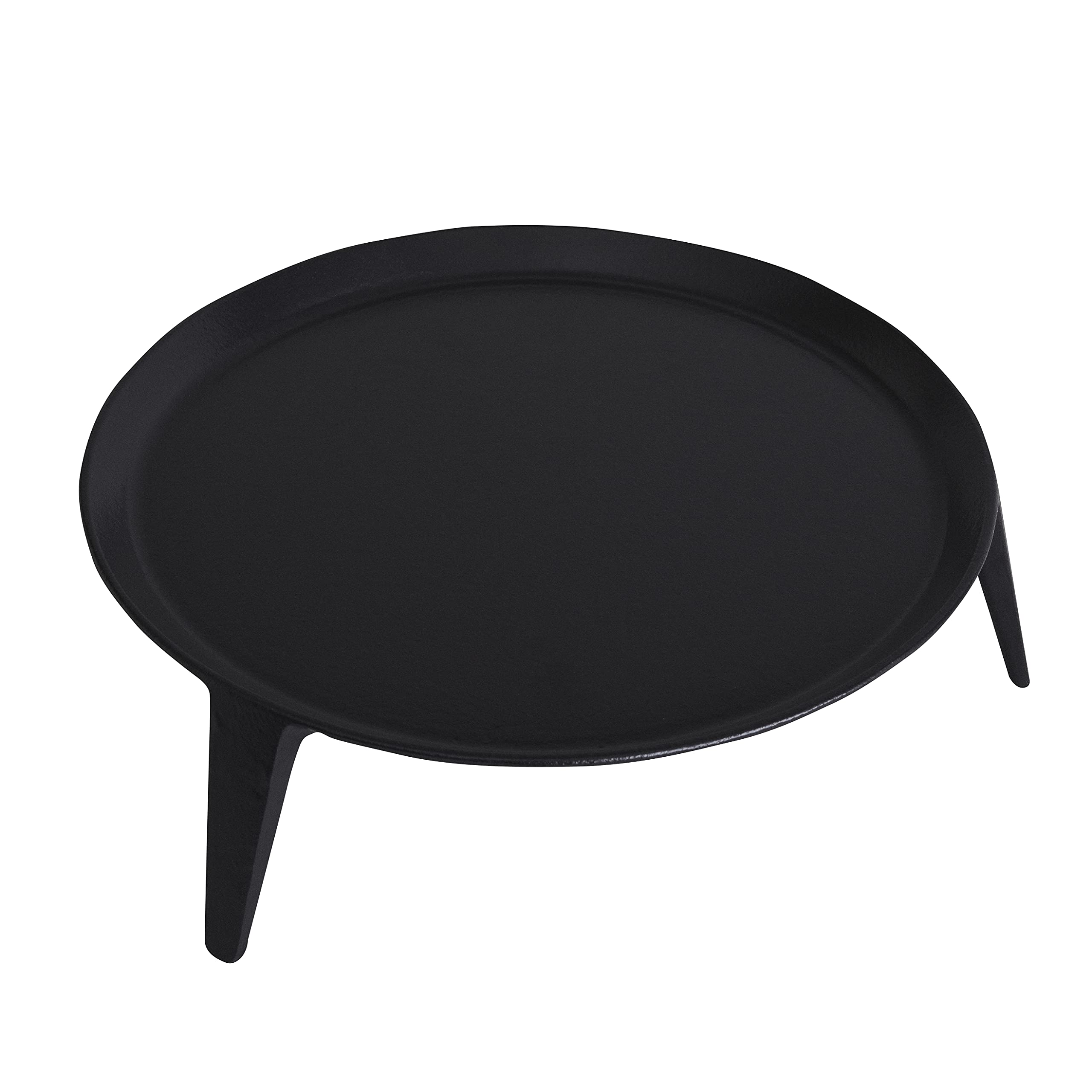 Morsø Tuscan Plancha – Plaque de cuisson en fonte pour barbecue à gaz, four extérieur et barbecue à charbon, design épuré, Ø 32,5 cm, noir