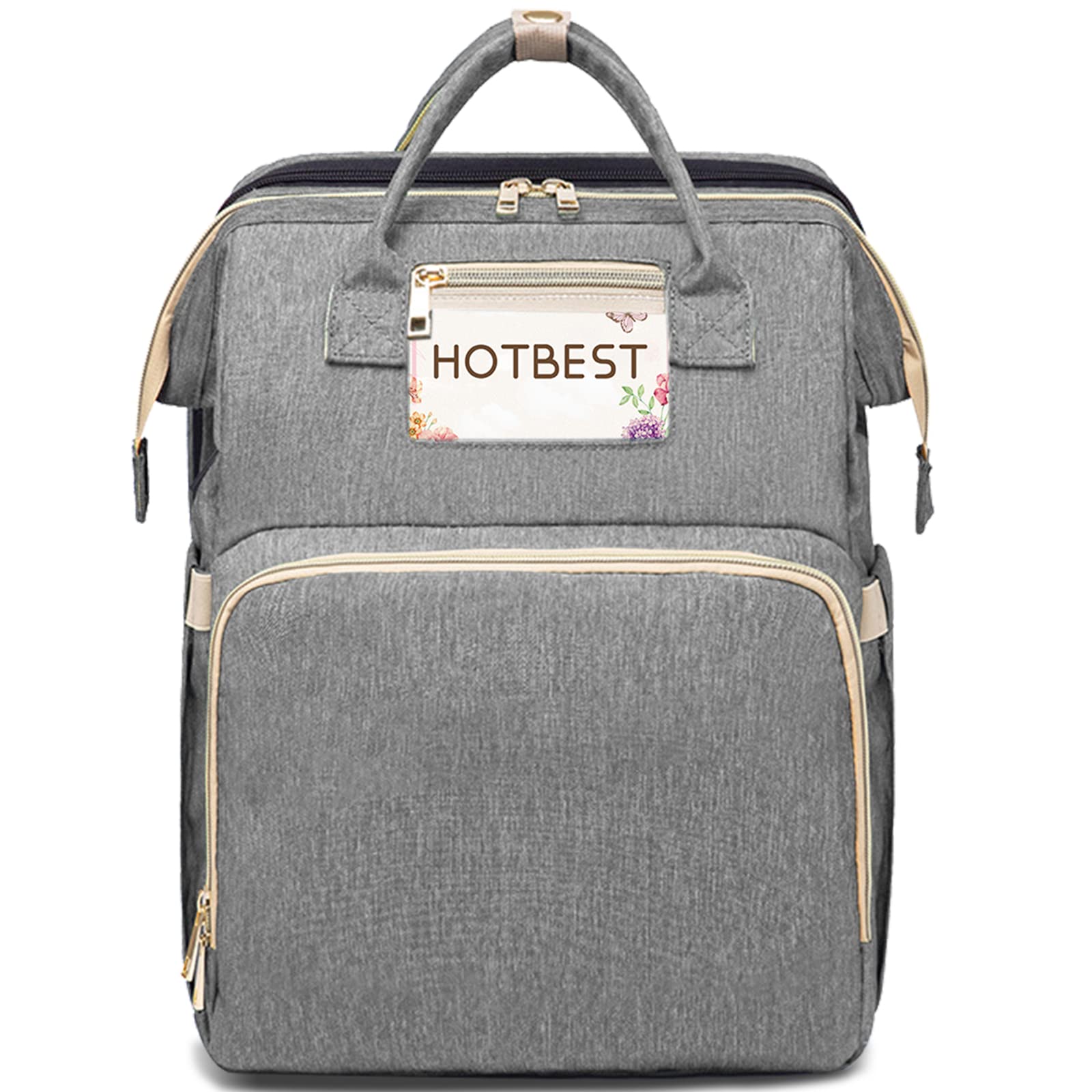 HOTBEST Diaper Bag Backpack, baby Changing Bags with Changing Pad, Multifunction Waterproof Travel Essentials Baby Bag, Unisex and Stylish