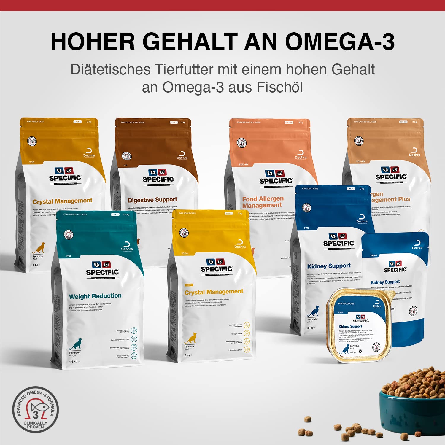 SPECIFIC® Weight Reduction (FRD) 6 kg - Diät-Trockenfutter für Katzen - Proteinreich - Fett- und kalorienarm - Für übergewichtige Katzen und Katzen mit Diabetes geeignet - DECHRA Veterinary Products